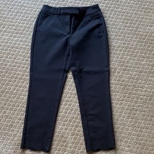 White House Black Market Cropped Pants with Scalloped Detailed Hem